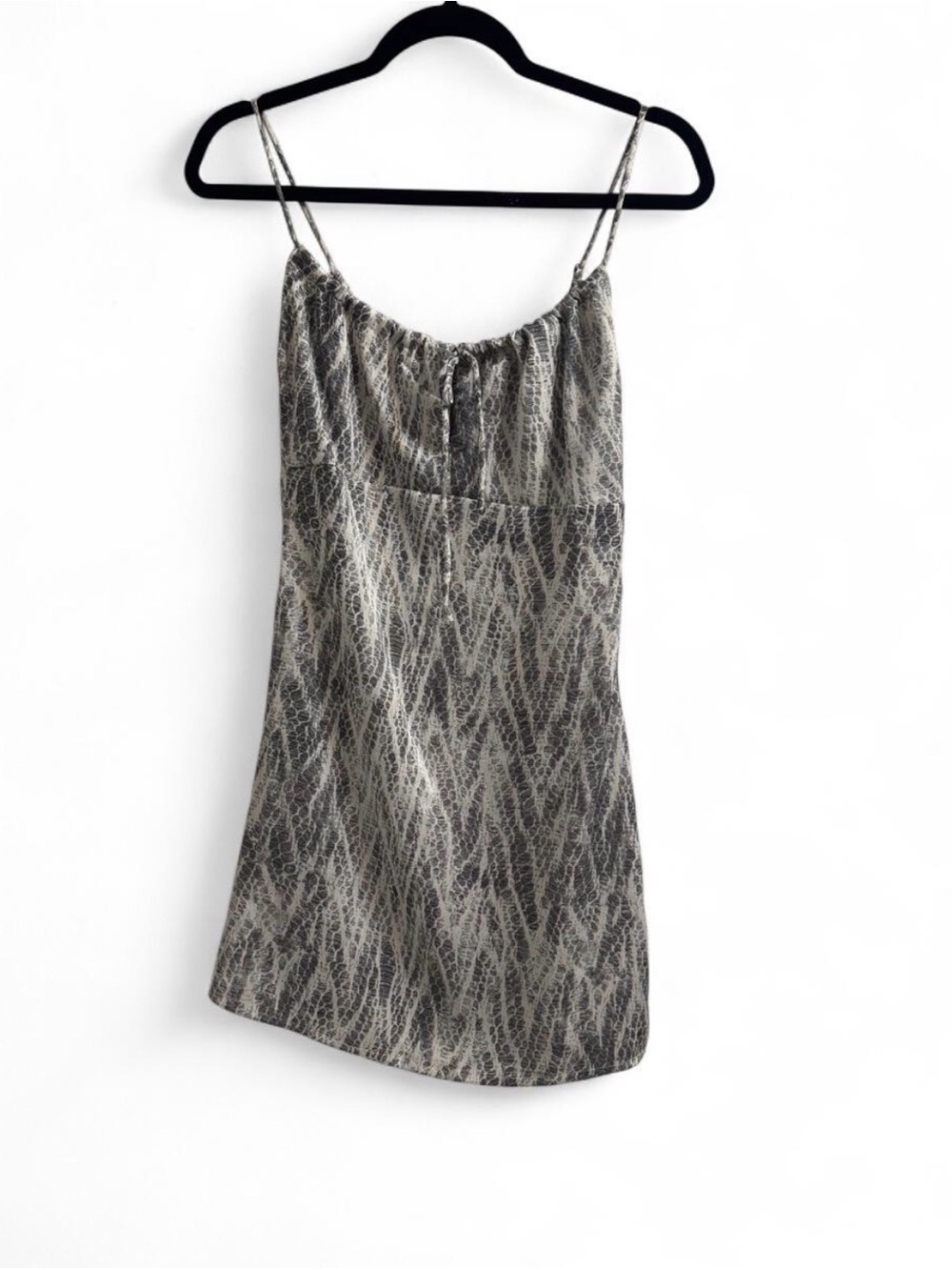 Grey Python Print Mini Slip Dress Size S -Worn Once